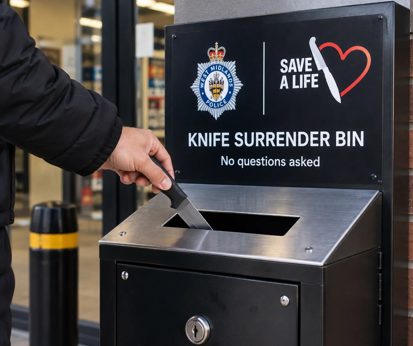 Mapleleaf Group Save a Life knife surrender point